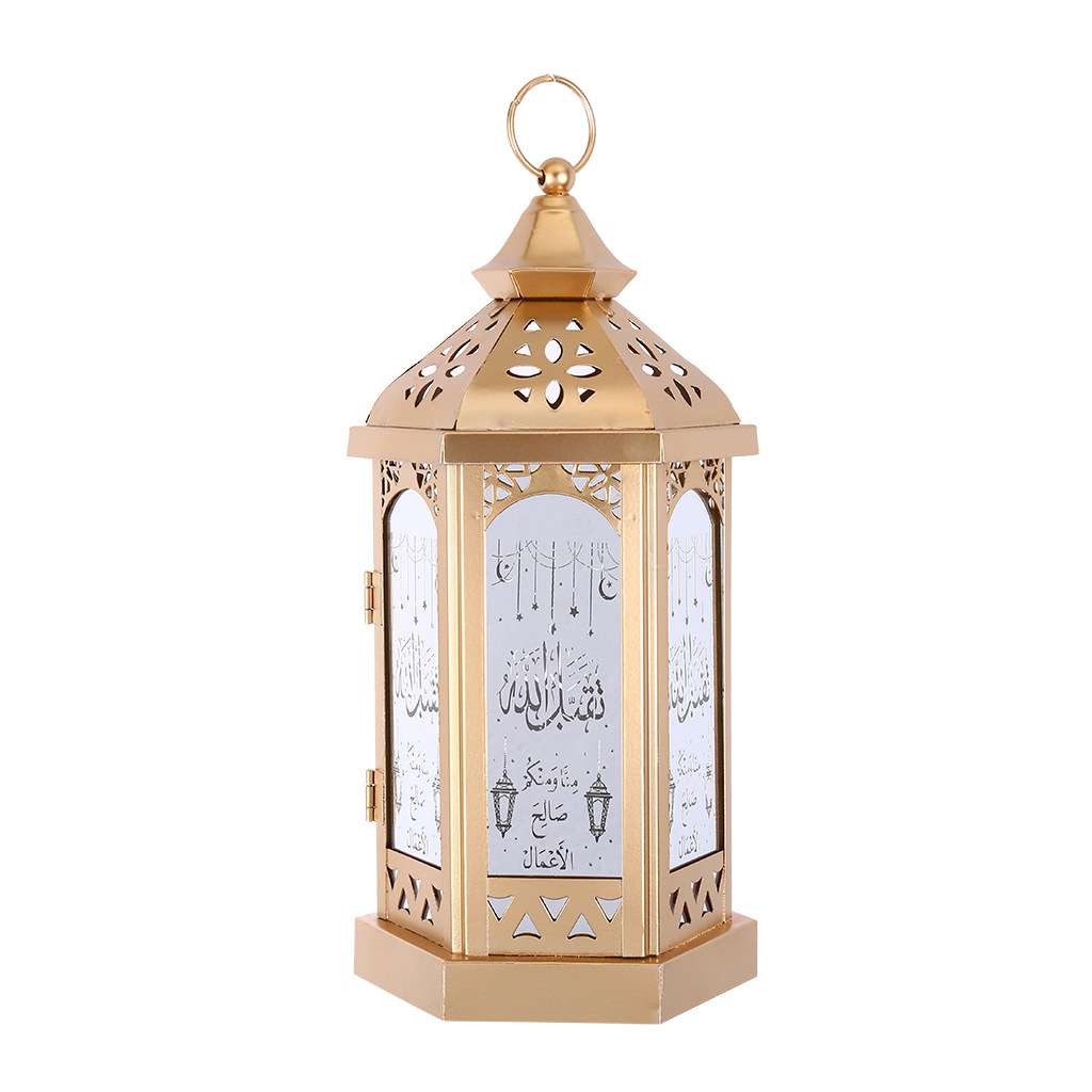 Ranadan Ramadan lantern, Eid al-Fitr ironwork metal display typhoon lantern handicraft, Arab lantern pic 11