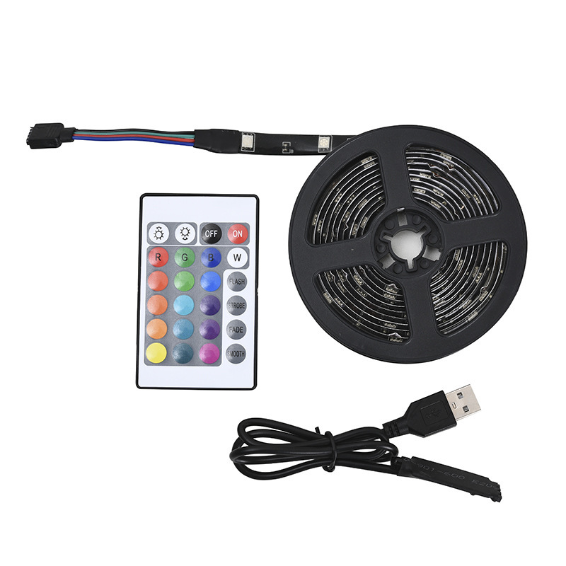 Hot-selling 5050RGB-2835RGB light strip 5M set, 54 light beads, color-changing light strip, decorative LED flowing light strip pic 10