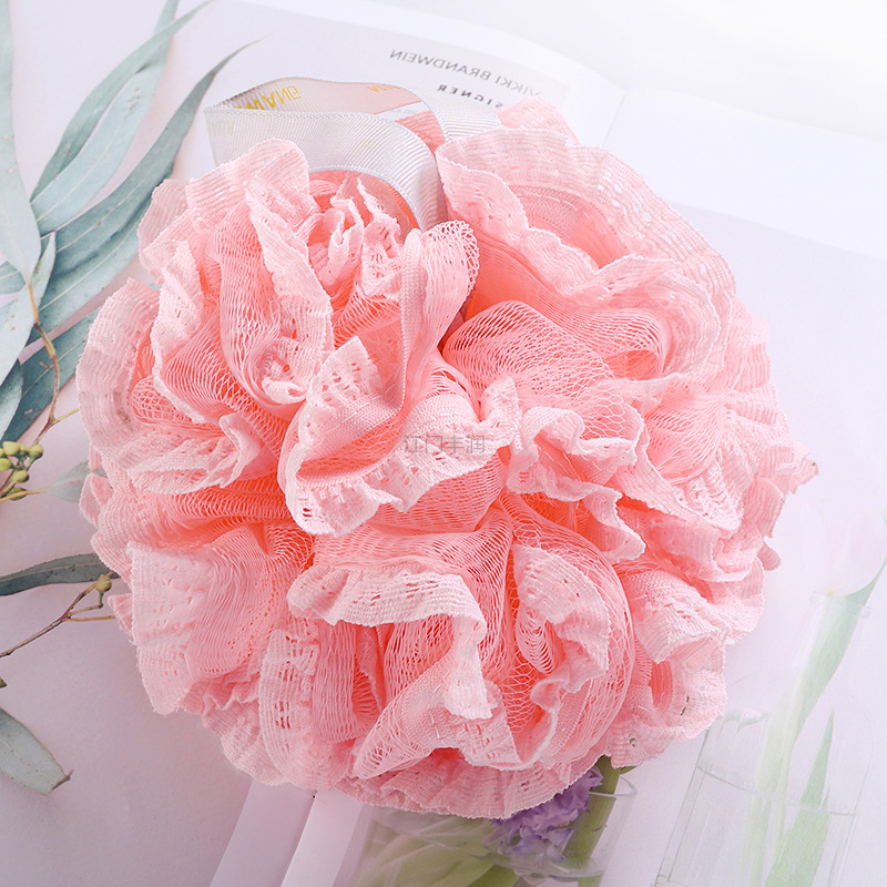 Bath ball manufacturer recommends a new Korean version 60g large lace-trimmed soft bath flower bath ball. Various styles can be customized pic 6