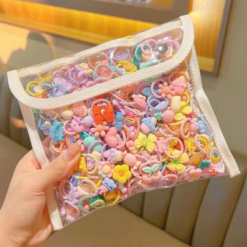 2023年儿童卡通橡皮筋可爱不伤发头绳小号网红新款戒指圈发绳发圈详情10