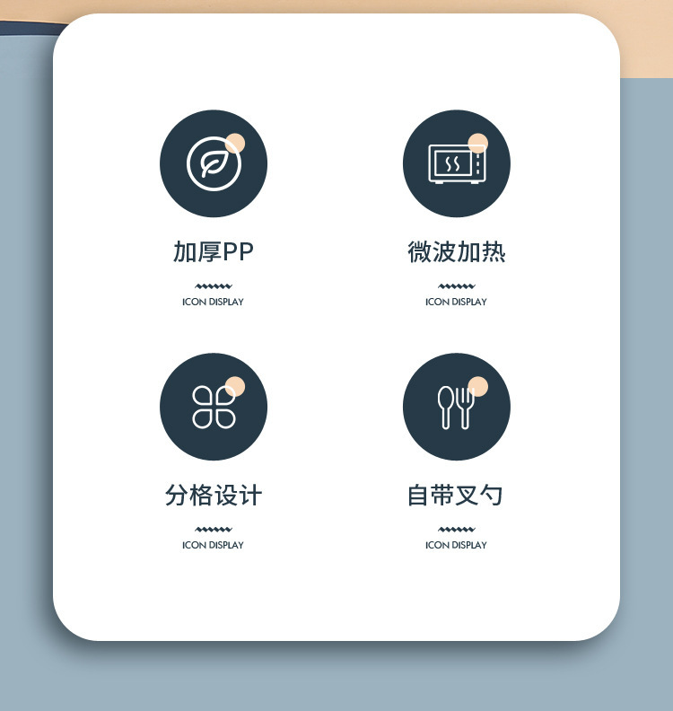 ins相机盖创意分格密封饭盒 上班族便携可微波午餐盒不串味便当盒详情2