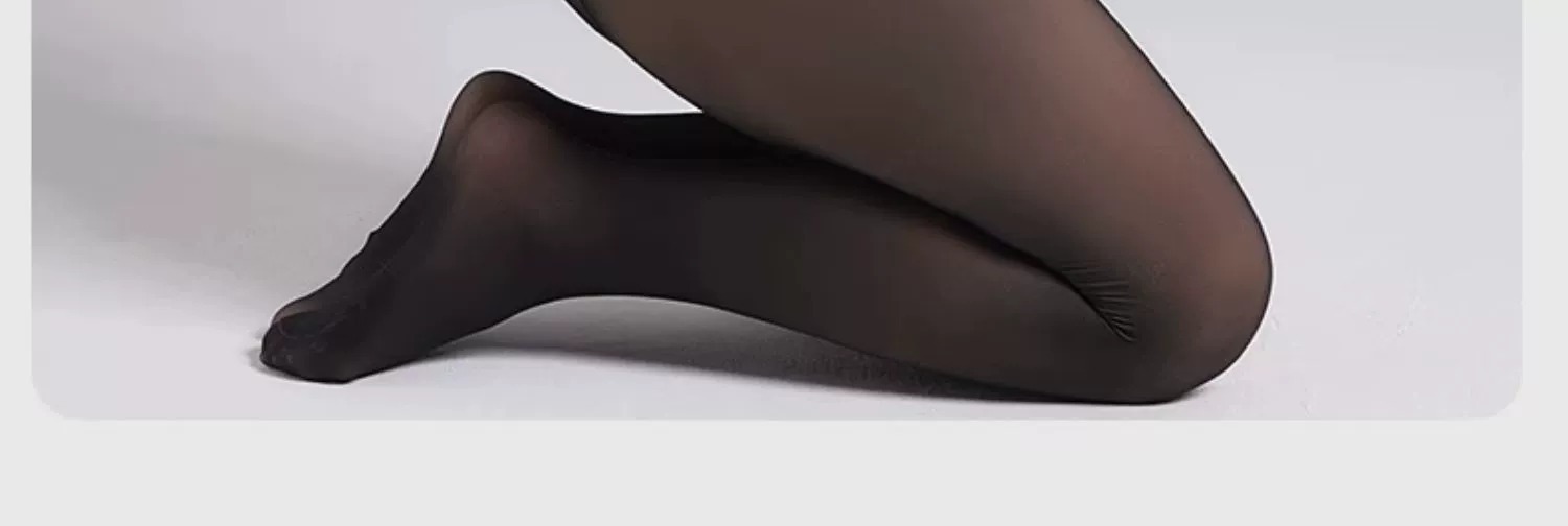 黑丝袜女秋冬大码空姐灰黑透肤光腿神器打底袜女士加绒加厚连裤袜详情5