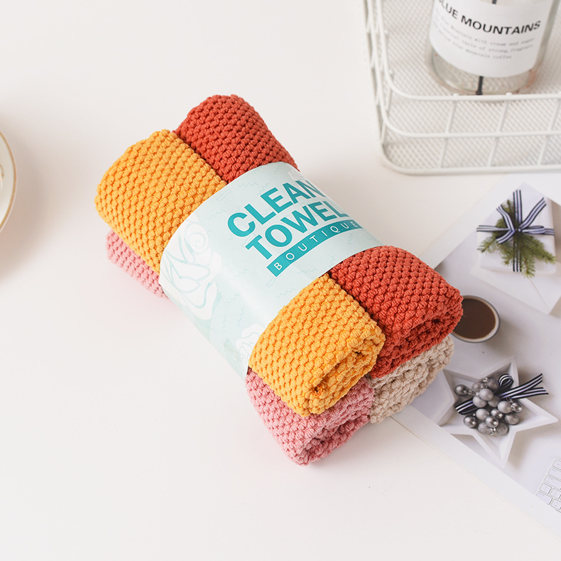 Wholesale household cleaning cloths, glass table cleaning cloths, car cleaning cloths, thickened water-absorbing quick-drying microfiber towels pic 11