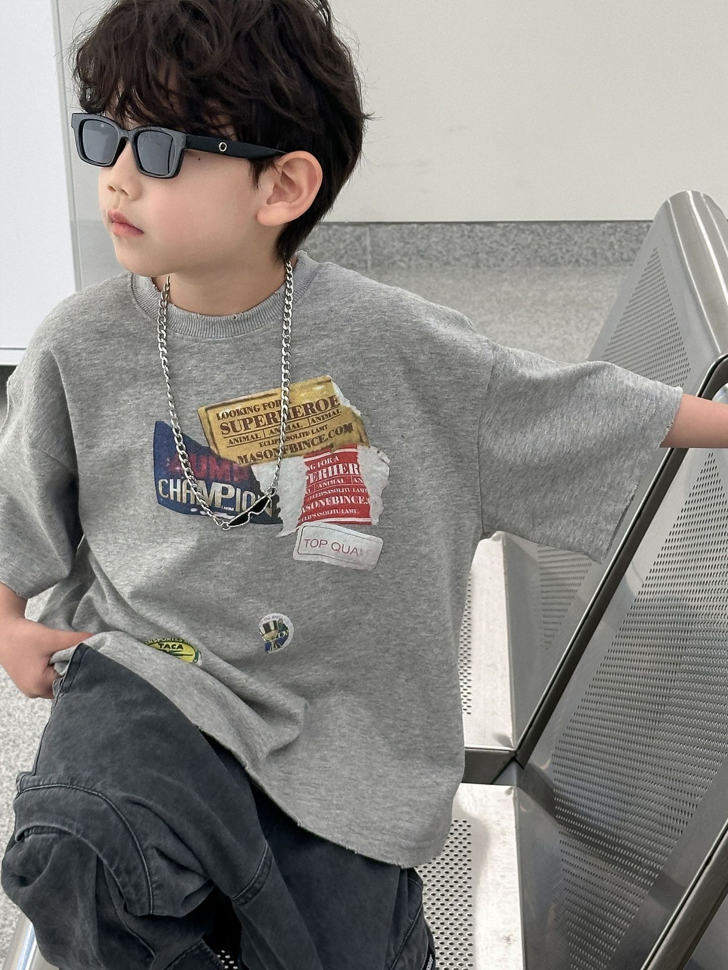 童装儿童纯棉T恤2025夏季新款男童短袖韩版上衣百搭中小童夏装潮t详情4