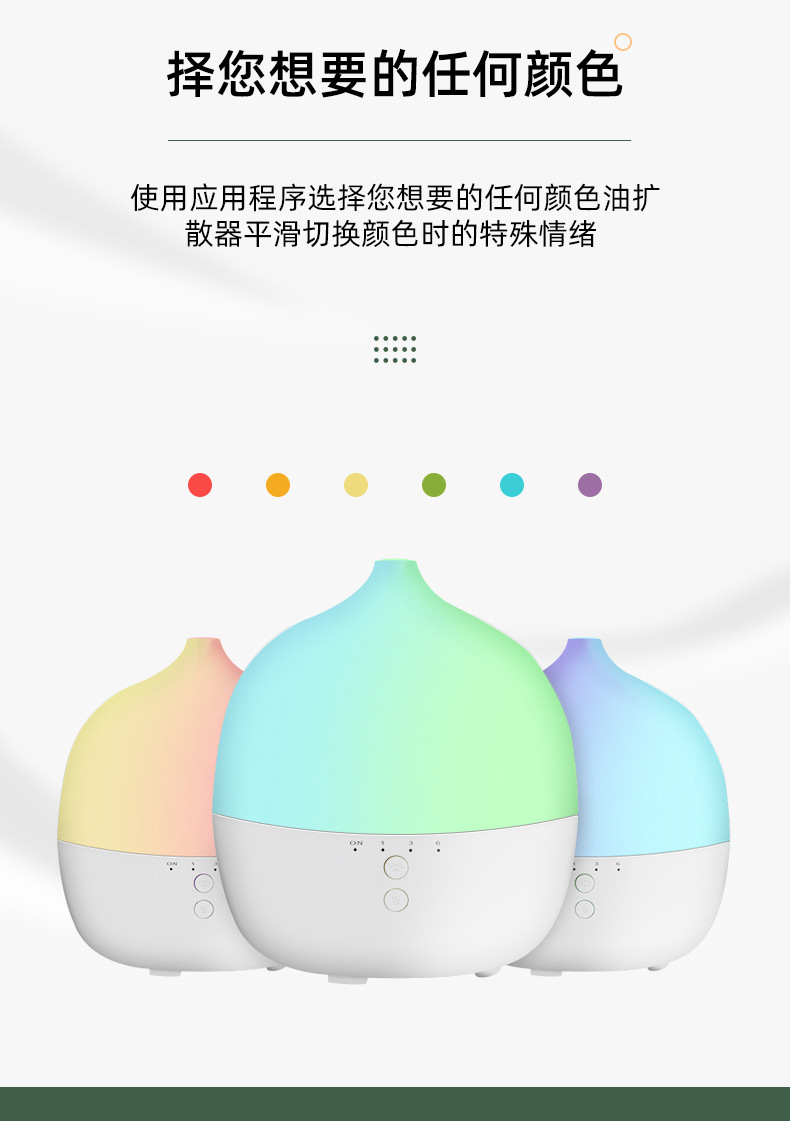 The new smart aroma diffuser features an intelligent doodle APP, an aroma diffuser, a night light, a humidifier, an air purifier and an aroma diffuser pic 6