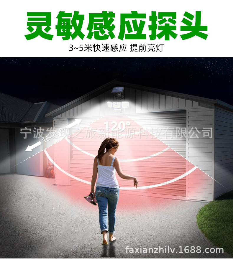 Cross-border best-selling solar lamps, outdoor garden lamps, split solar wall lamps, human body sensor lamps, garage road lamps pic 8