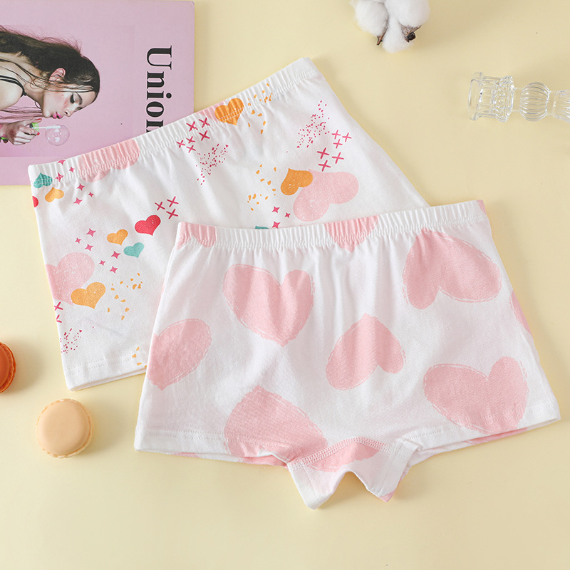 2023儿童内裤女宝宝纯棉四角内裤中小童装女孩平角短裤不夹PP盒装详情5