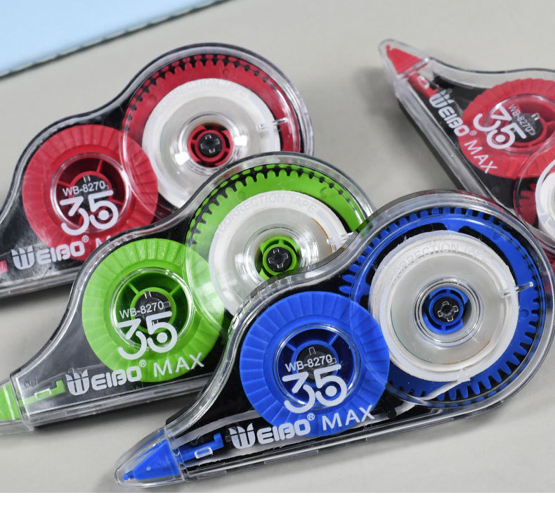 Wholesale of large-capacity and cost-effective 3-piece office stationery correction tape sets for students during decoration pic 12