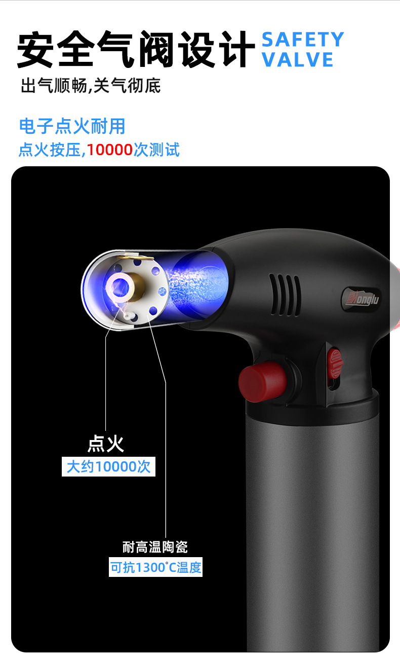 Portable high-temperature spray gun, a perfect outdoor camping and barbecue tool with adjustable firepower in all directions pic 8
