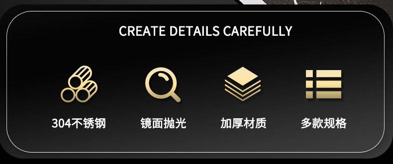 跨境304不锈钢罗马柱餐具 牛排刀叉酒店家用甜品水果叉子咖啡勺子详情2