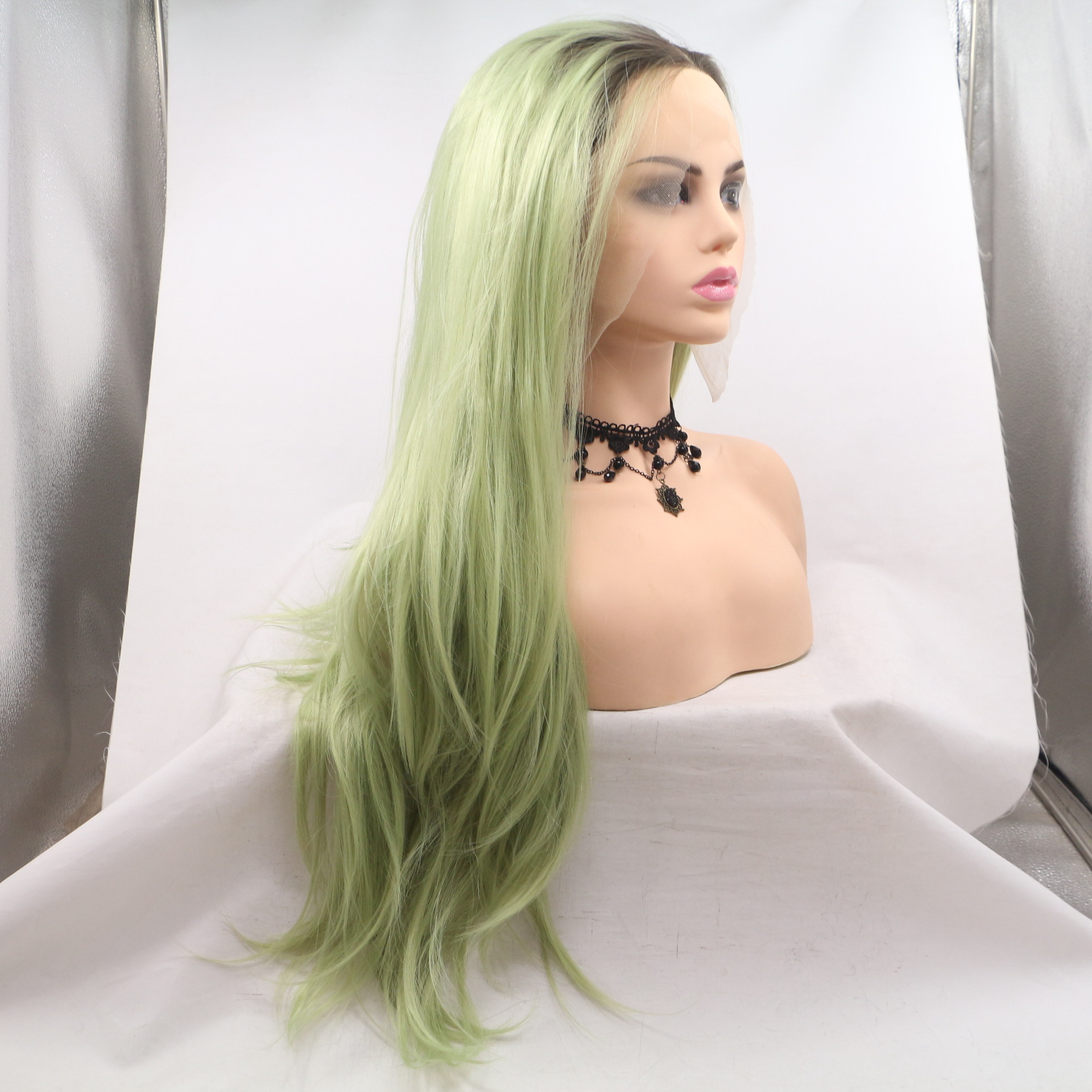 NEW LOOK 2021 New Front Lace Synthetic Fiber Wig - European and American Special Sale Fashion Trend pic 2