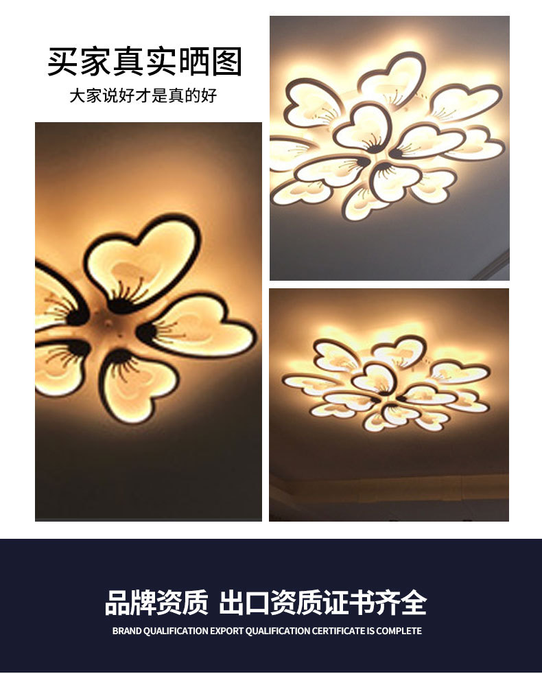 Wholesale of Nordic postmodern ceiling lamps, living room lamps, led bedroom lamps and warm acrylic lighting fixtures pic 18