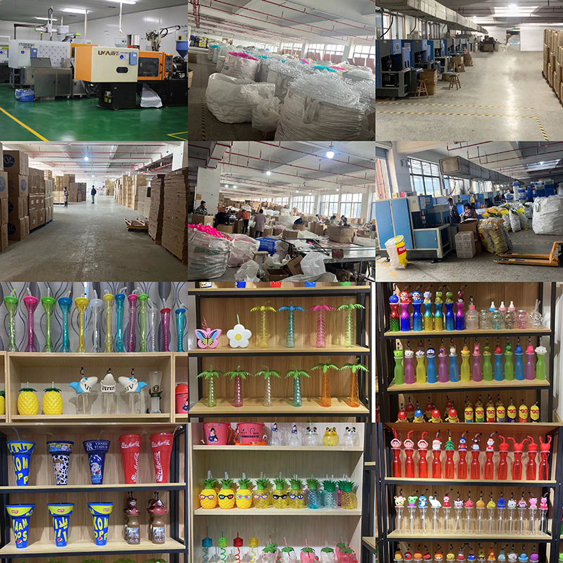 厂家直购批发大哑铃600ML一次性吸管葫芦杯狗骨头吸塑杯可印LOGO详情12