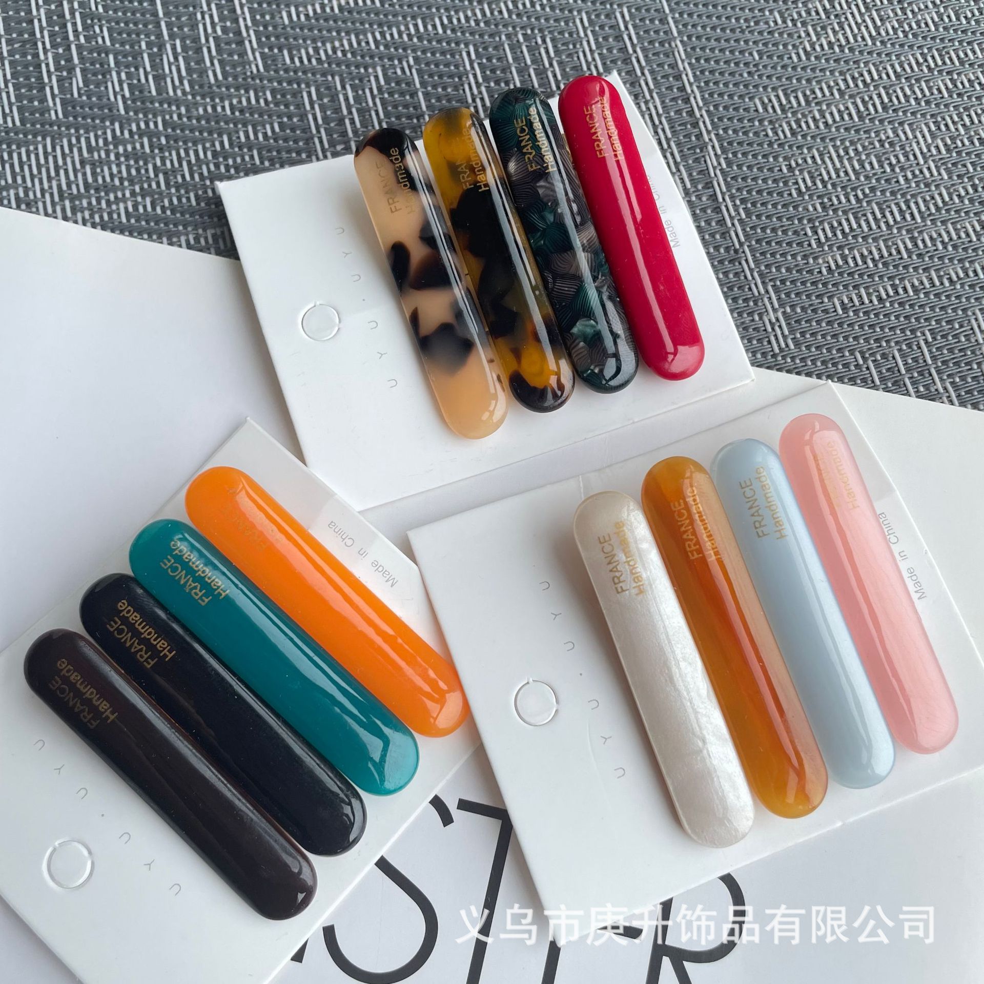 现货批发醋酸发夹侧边刘海夹无痕发卡女夏季网红化妆鸭嘴夹子头饰详情2