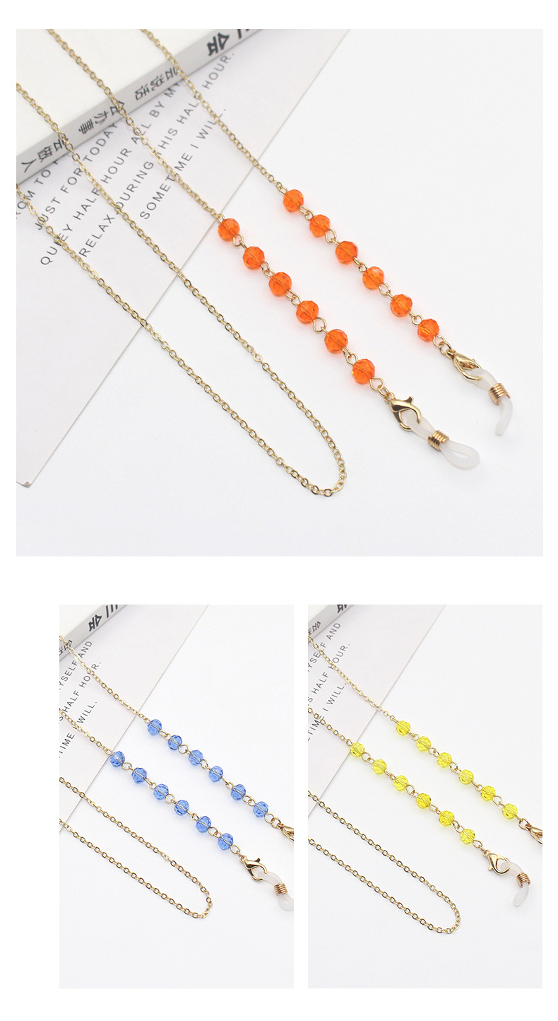 Summer glasses with lanyards, high-end look, beaded anti-slip metal glasses chains, mask chains, sunglasses chains, accessories for women pic 4