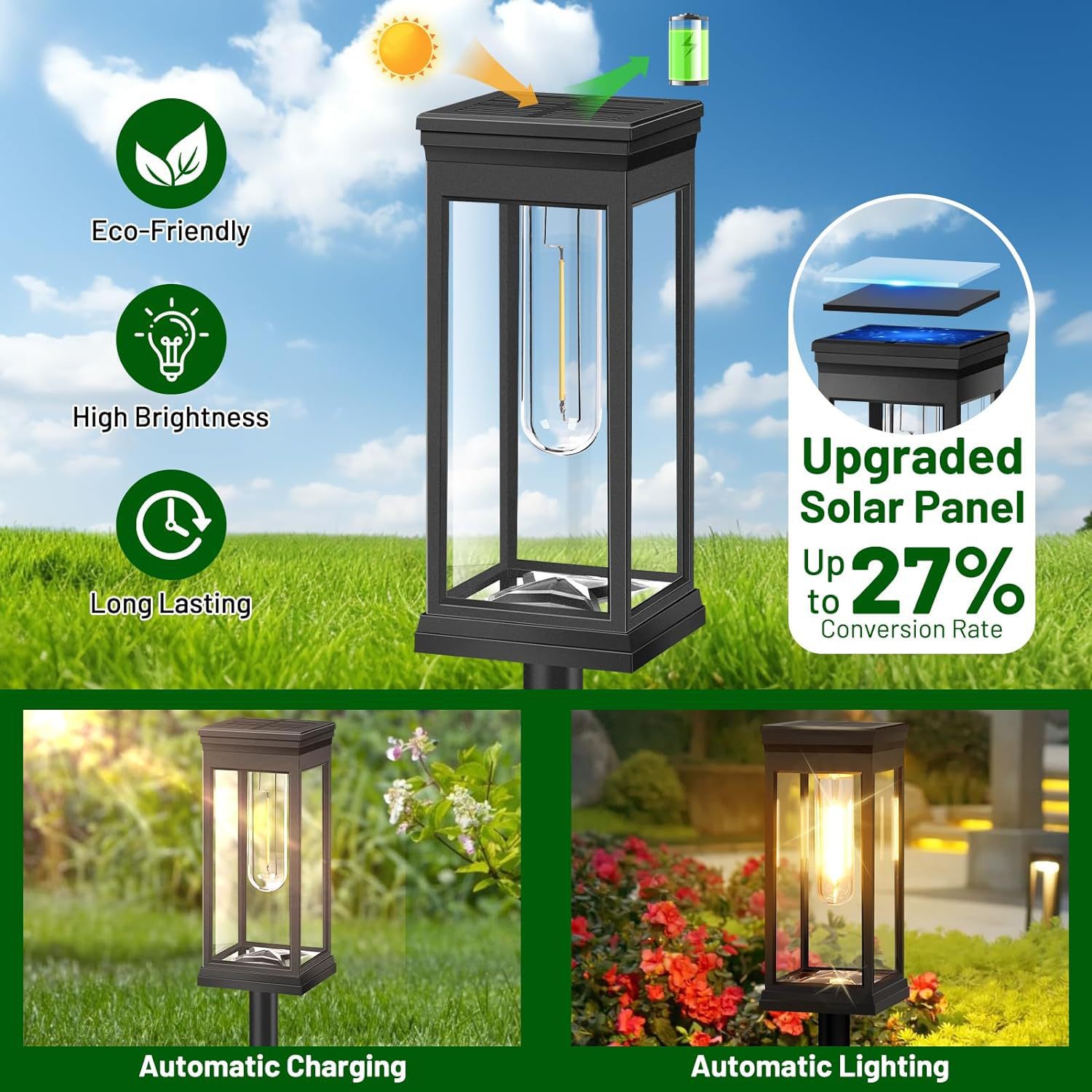Solar lawn lights, current outdoor waterproof garden lights, led solar garden lights, grass garden landscape lights pic 31