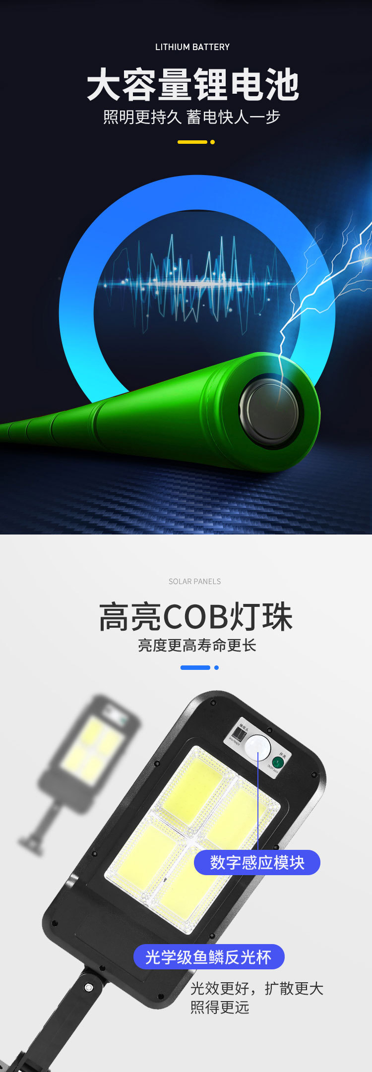 Solar sensor street lamp, integrated courtyard bracket lamp, outdoor fence, new rural lighting lamp, cross-border new style pic 5