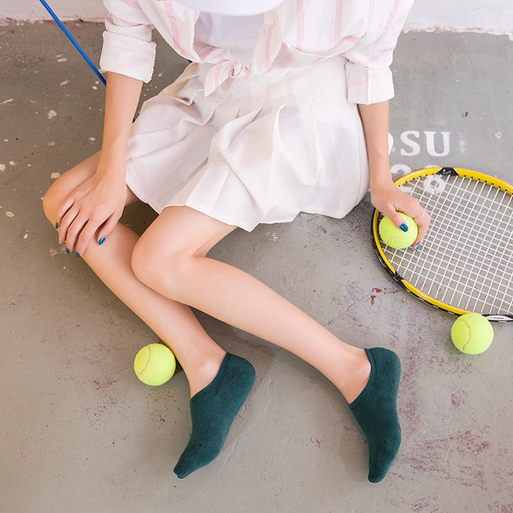 纯棉毛圈袜女袜运动毛巾船袜吸汗硅胶防滑女士短袜子详情27