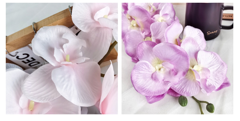 蝴蝶兰仿真花假花婚庆家居庆典装扮户外酒店装饰拍照摄影道具详情14