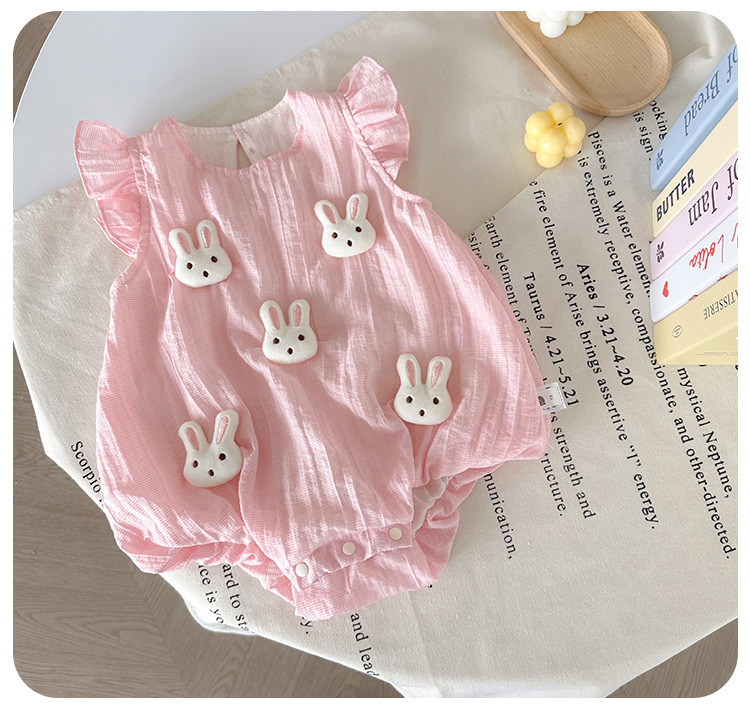 Dianxi Summer baby Clothes, cute figurines, 3D dolls, newborn wrap-around clothes, baby one-piece crawling clothes, Ha clothes pic 11