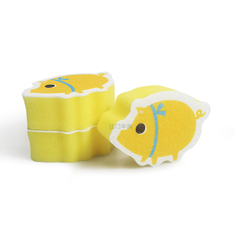 Non-woven fabric printed pattern composite cartoon shape kitchen cleaning sponge, scouring pad block, Christmas dish washing sponge pic 15
