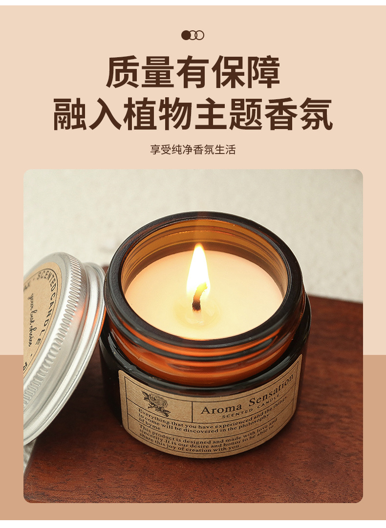 跨境外贸大豆蜡香薰蜡烛圣诞伴手礼 diy罐装香氛蜡烛批发周末好市详情15