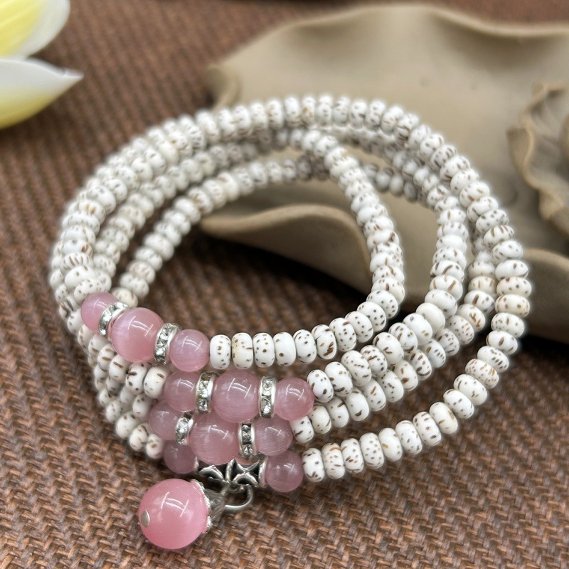 新中式星月菩提手串男女款寿山石度母配饰星月菩提根文玩佛珠手链详情7