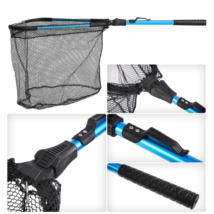 27703 LEO/ Leou [Aluminum Alloy Single Section Triangular Folding Fishing Net] Flying Fishing Hand-drawn Fishing Net Fishing Gear Export pic 16