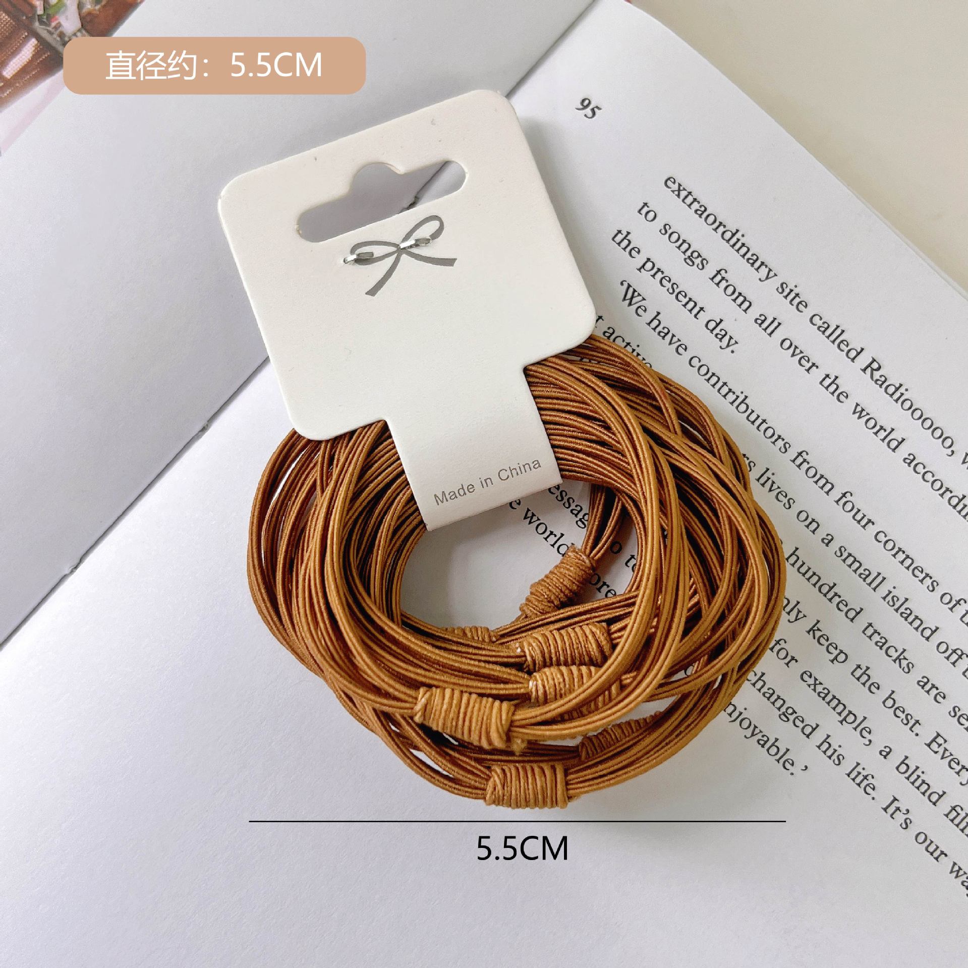 Korean version hair tie, popular online, high-elasticity adult hair tie, multi-strand hair band, basic, versatile, simple hair accessory, leather band pic 57