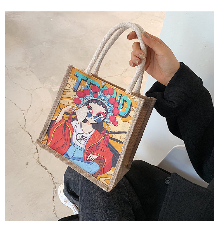 国潮少女帆布包女ins风单肩包风2020新款潮民族风复古麻布手提袋详情33