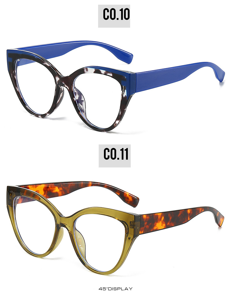 2024 New cross-border color-blocking sunglasses for women with large faces to look slimmer, cat-eye fashionable and versatile sunglasses for sun protection and shading pic 13