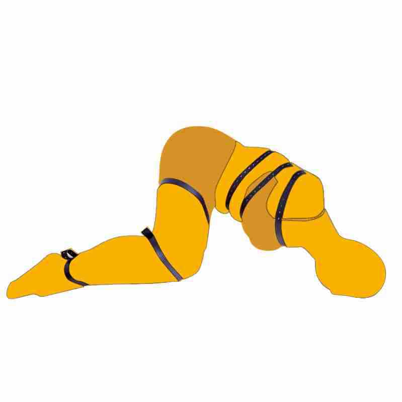 夫妻情趣床上用品SM皮革束缚7条带外贸南美洲玻利维亚成人性玩具  ZZYB-23187黑色皮革七条带详情4