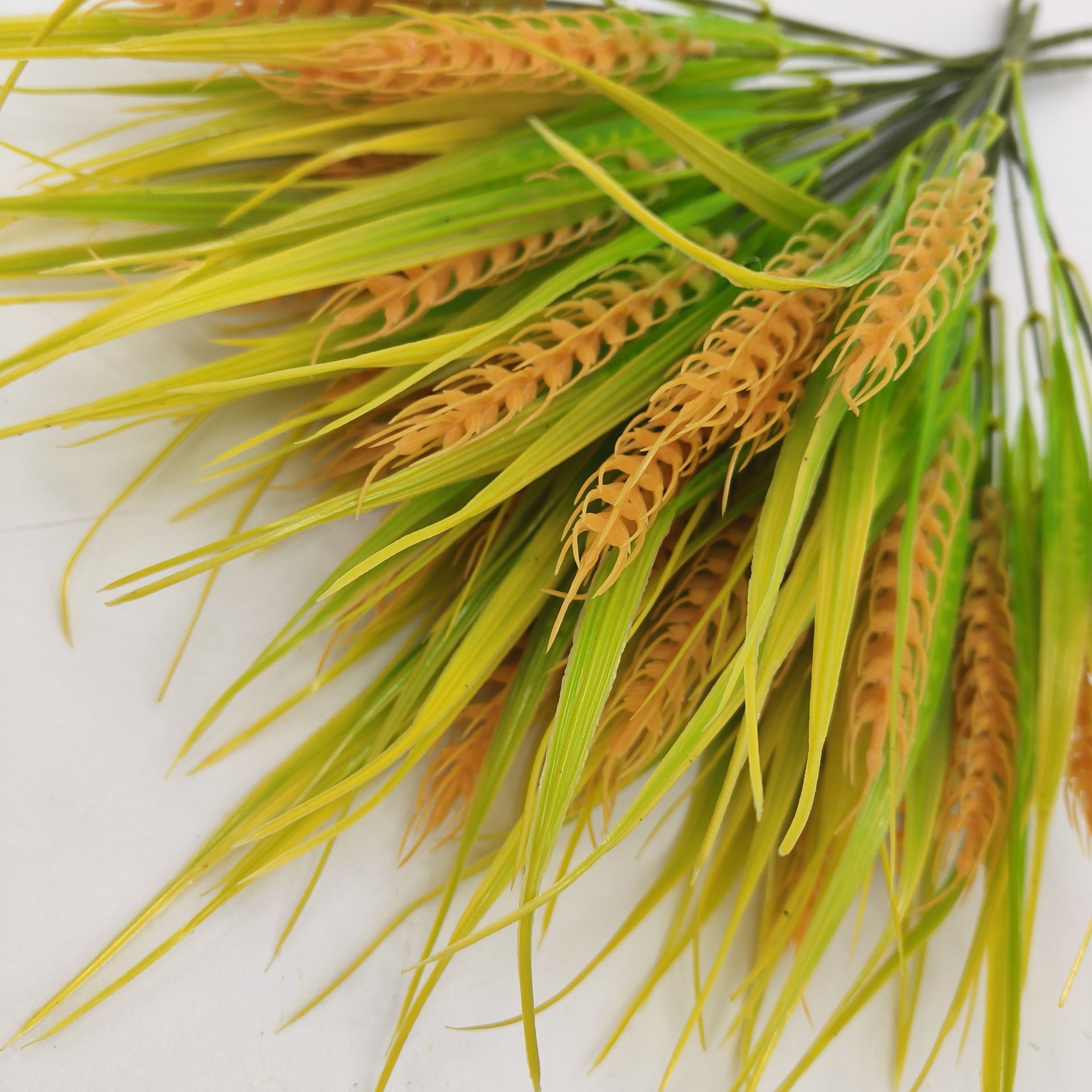 7头仿真麦穗绿植稻穗水稻装饰舞蹈道具大麦子稻谷摆件塑料仿真花详情10