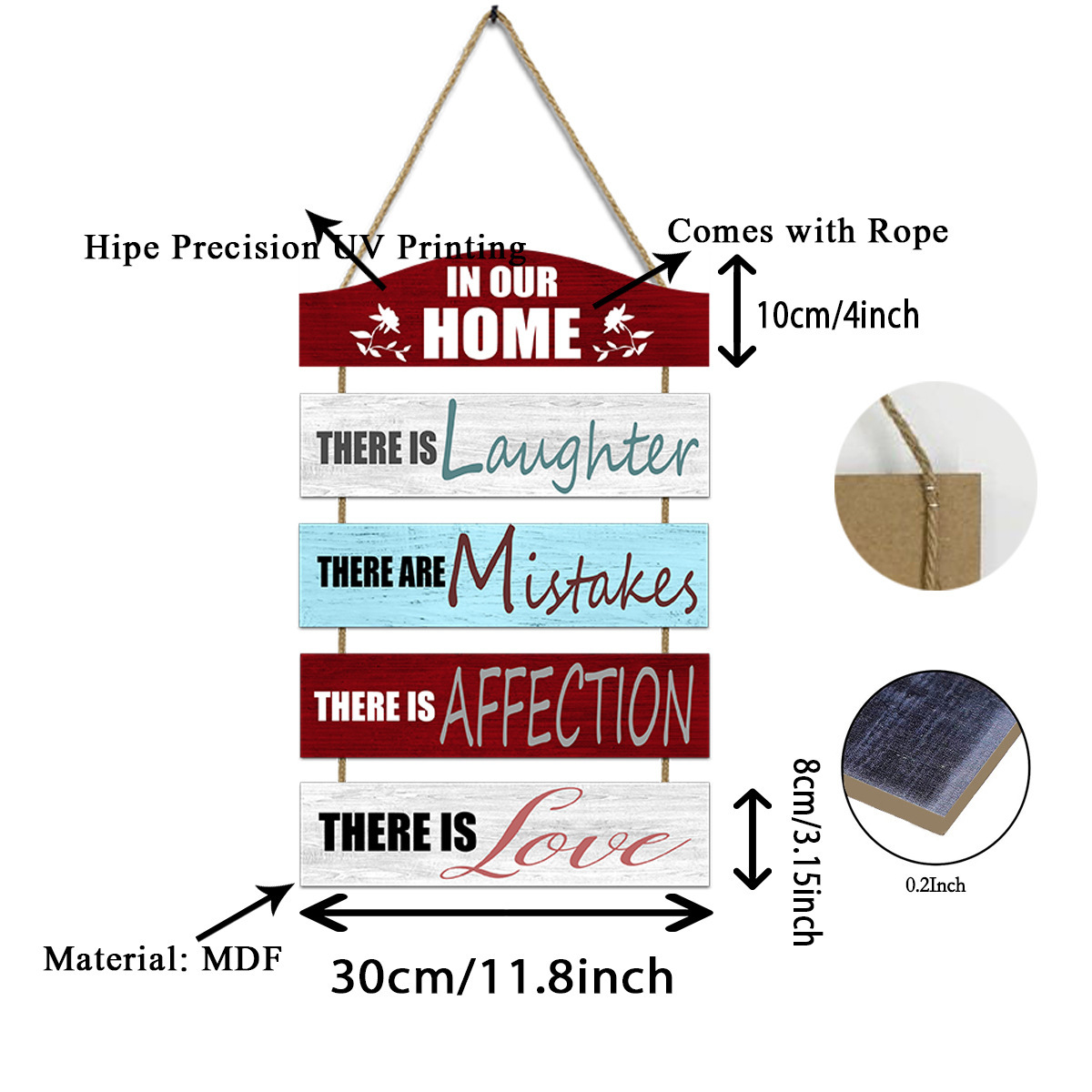 Large wall decorations are hung with wooden pendants pic 1