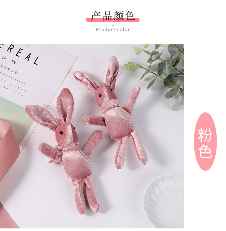 Wholesale of Korean plush Internet celebrity wish rabbit pendants, eternal flower bouquets, rabbit backpacks, keys, plush toys and accessories pic 6