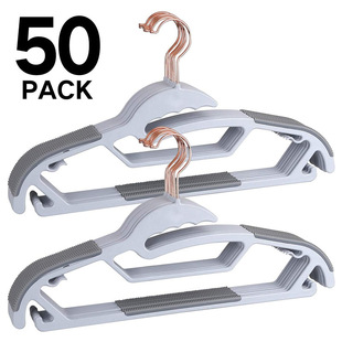 Factory wholesale ABS flocking anti-slip clothes hangers, clothing store organization, seamless storage, home clothes hanging, magic clothes rack pic 7