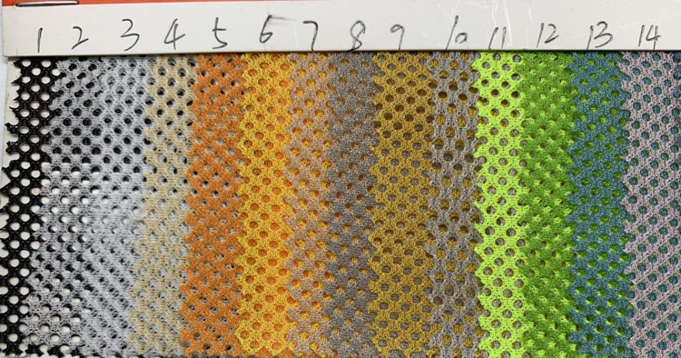 In-stock polyester hexagonal mesh fabric C003, three-hole and small-mesh lining fabric for luggage, handbags, sportswear and school uniforms pic 6