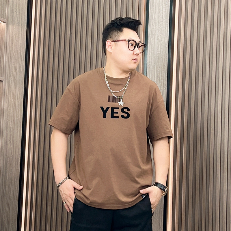 胖蝈蝈大码短袖男款夏季宽松大码t恤男加肥加大男士休闲子半袖详情16