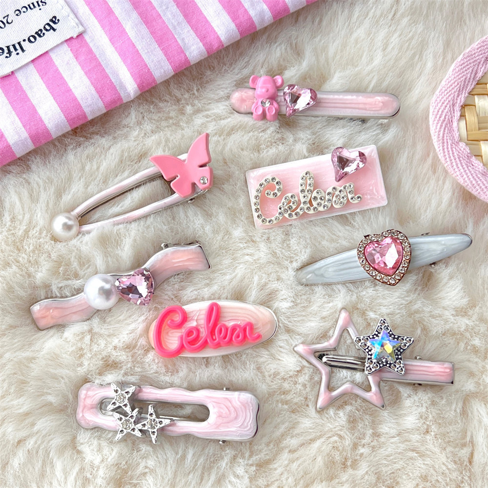 Versatile Y2K fashionable spicy girl style star hair clip, girl side bangs clip, sweet and cool dopamine crushed hair clip hair accessory pic 38