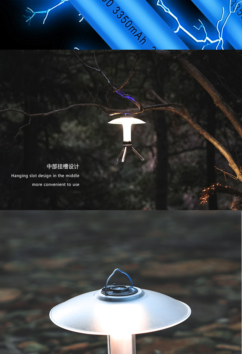 【 New 4.0】 Camping Lamp LED Lighting Outdoor Campsite Atmosphere Lamp Portable Flashlight Lighthouse Camping Lamp pic 5