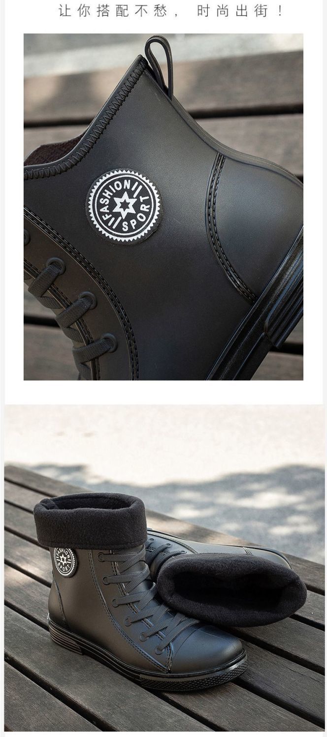 一件代发雨鞋男款中筒雨靴四季中帮情侣水鞋防滑防水女耐磨橡胶鞋详情10