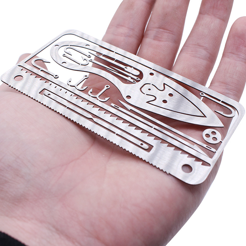 Cross-border new in-stock fishhook cards, multi-functional fishhooks, fishhook model plates, etched fishhooks can be processed according to samples pic 10