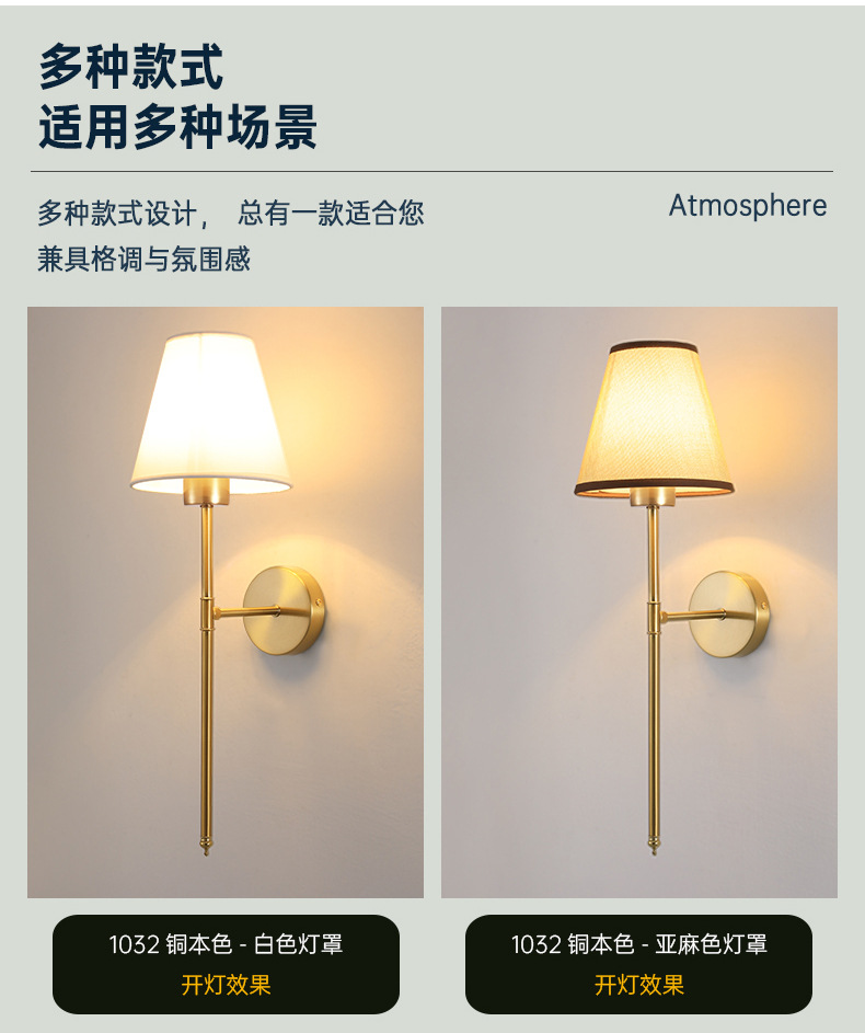 免布线充电壁灯客厅卧室床头灯过道阳台电视布罩壁灯详情4