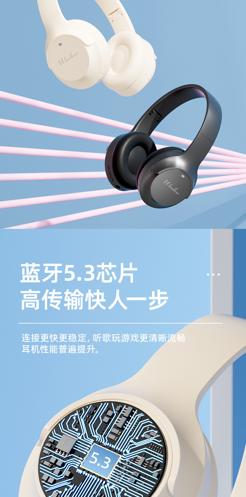 跨境新款 复古K6蓝牙头戴式耳机 HIFI重低音插卡运动无线蓝牙耳机详情12