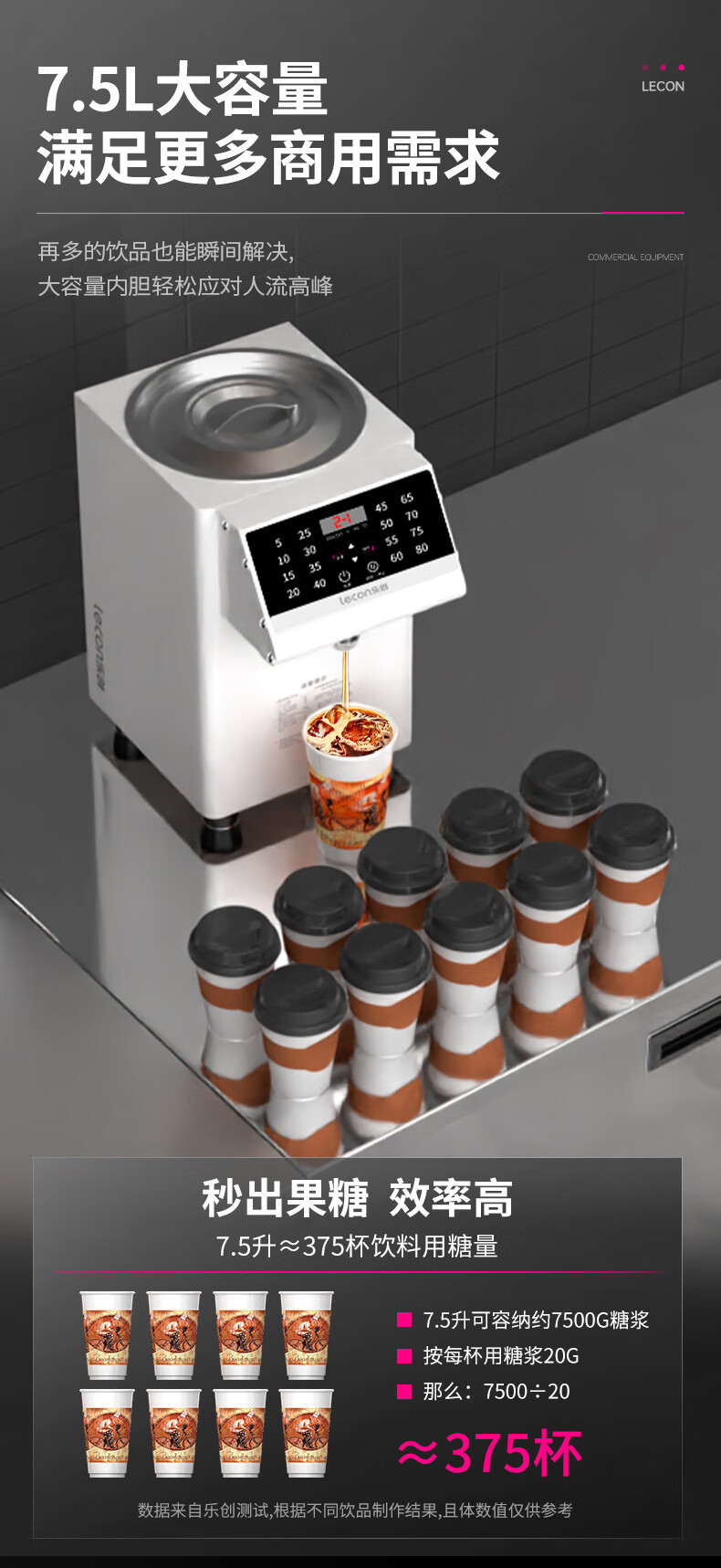 乐创奶茶果饮店设备全自动果糖机酒吧咖啡厅商用16键定量果糖机详情8