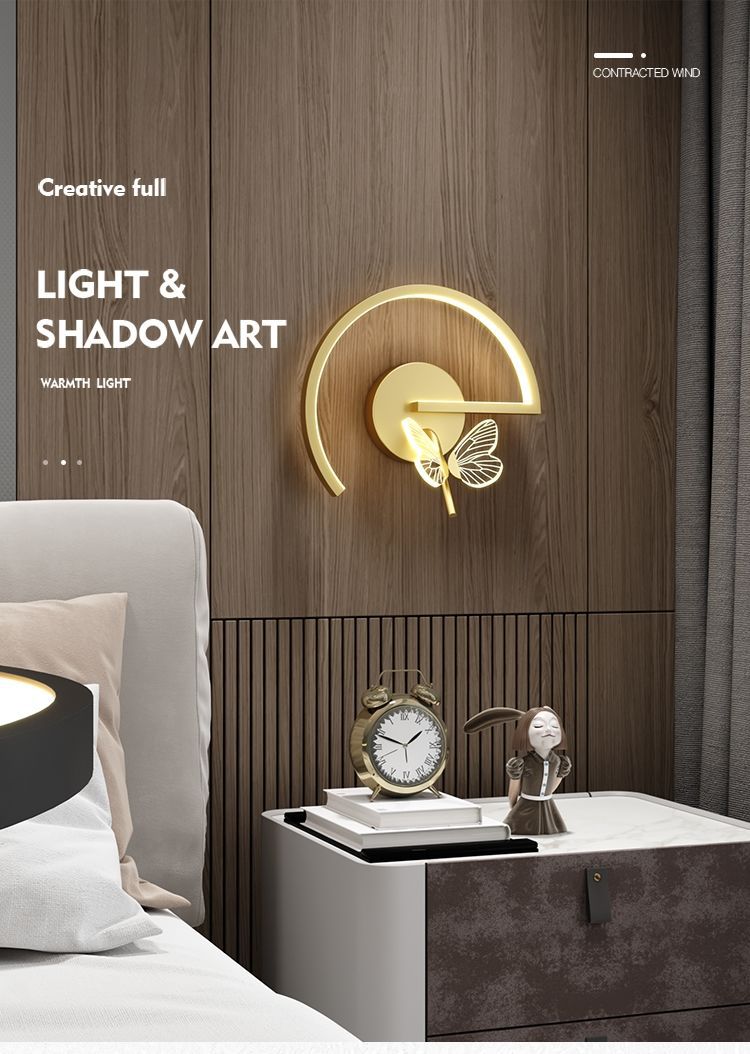 创意儿童墙壁灯北欧卧室床头灯简约现代圆形客厅过道电视背景壁灯详情22
