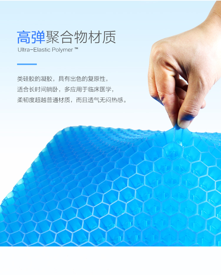 New fourth-generation egg summer gel seat cushion, honeycomb car seat cushion, breathable soft cushion, ice cushion, cooling cushion, student seat cushion pic 10