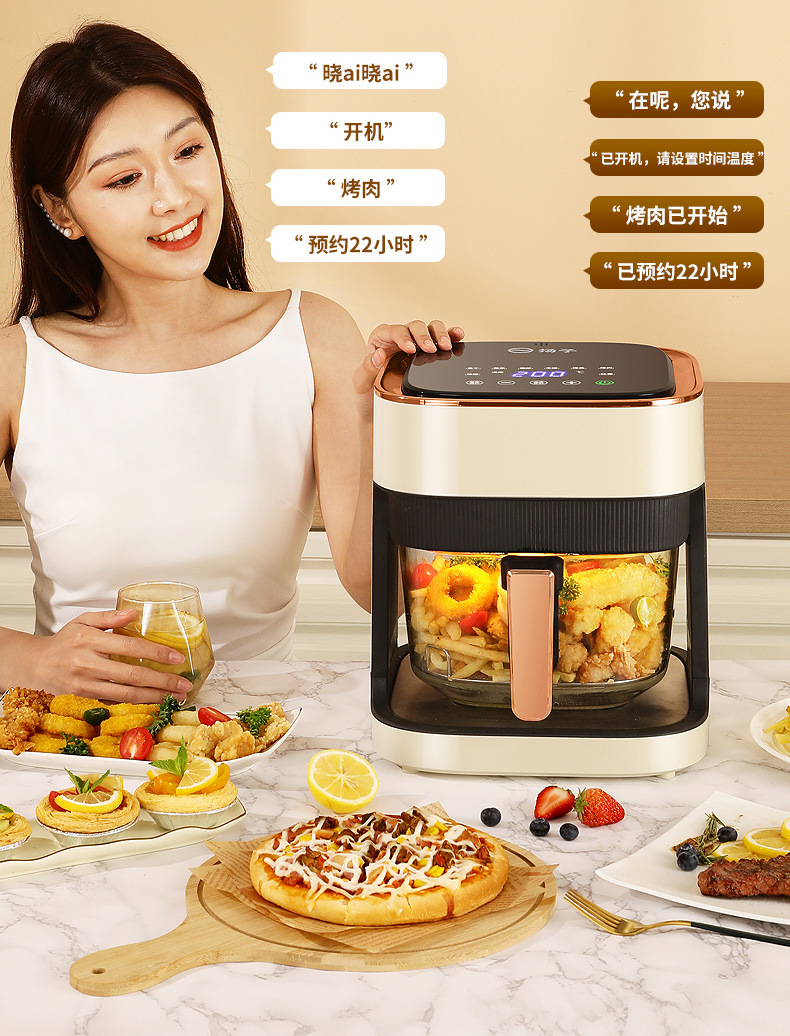 绑定扬子空气炸锅 多功能air fryer可视空气炸锅 家用电炸锅智能批发详情15