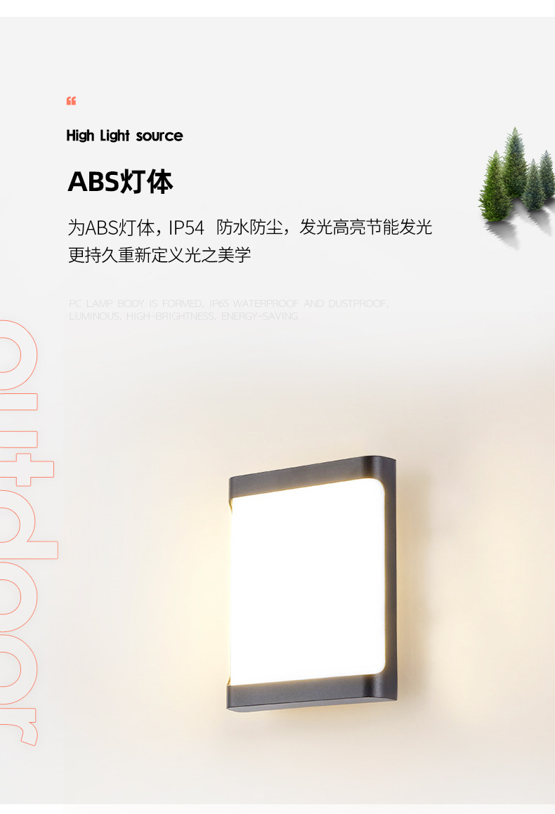 Wall lamps, outdoor courtyard garden fence decorative lights, corridor passageways, home balcony LED waterproof lights, cross-border special supply pic 2