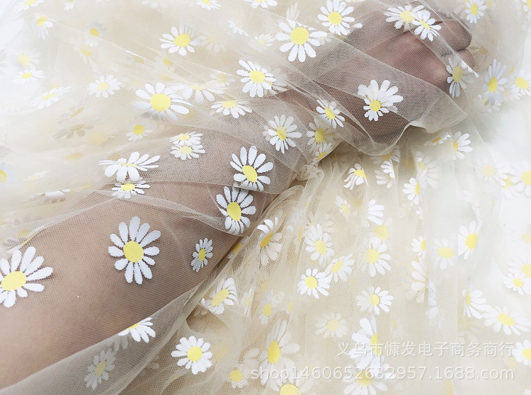 Discount: Daisy gel paste, gauze, soft fabric, stage costumes, performance fabric, veil, princess dress, gauze dress, photo shoot pic 5